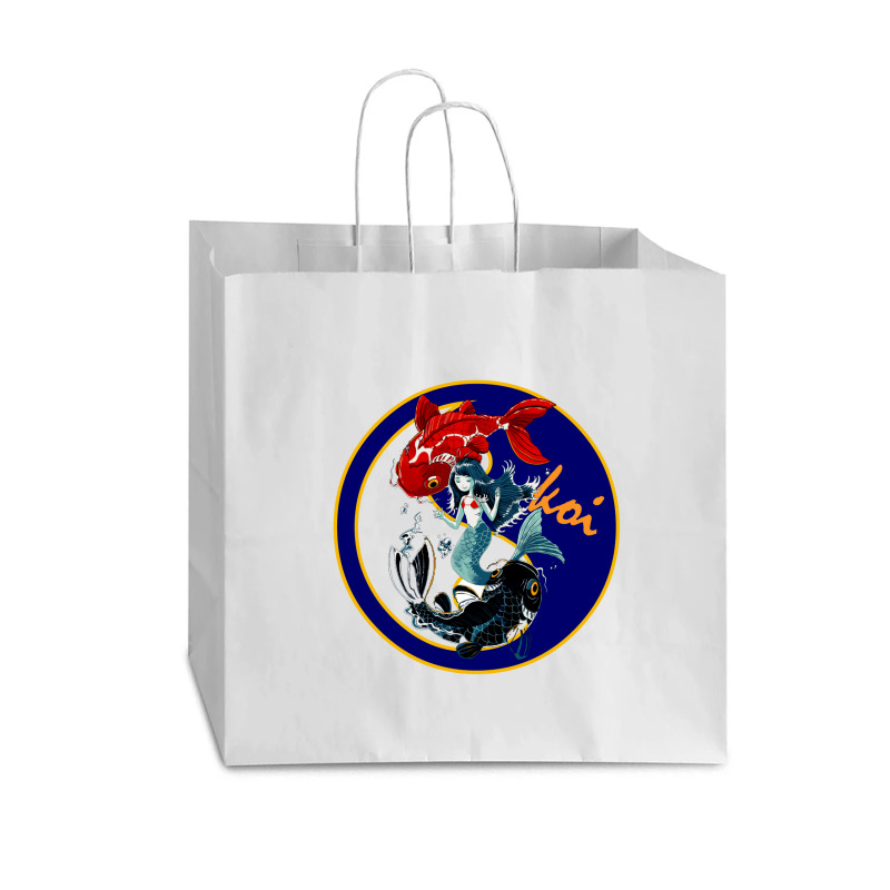 Oriental Beauty Koi & Feng Shui Vogue Paper Bag - 16 X 6 X 12 | Artistshot