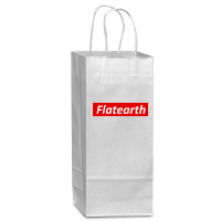 Flat Earth Shill Box Funny Parody T Shirt Wine Paper Bag - 5 1/2 X 3 1/4 X 13 | Artistshot