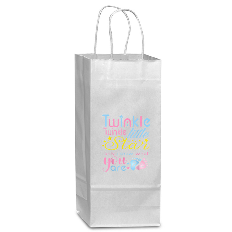 Twinkle Twinkle Little Star Only I Know Gender Keeper Reveal Wine Paper Bag - 5 1/2 X 3 1/4 X 13 | Artistshot