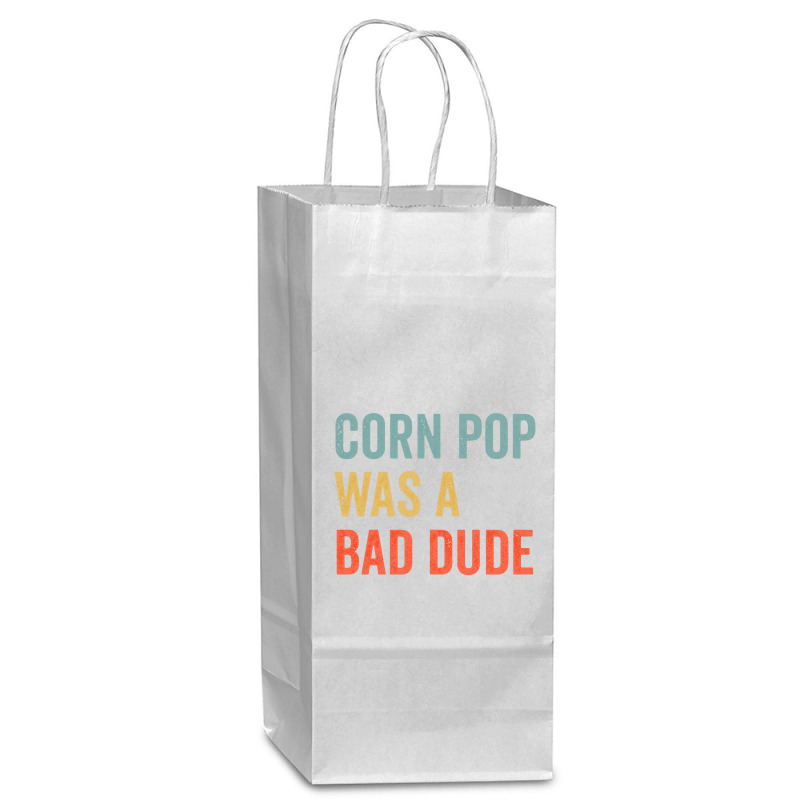 Corn Pop Was A Bad Dude Funny Election 2020 Meme Long Sleeve Wine Paper Bag - 5 1/2 X 3 1/4 X 13 | Artistshot