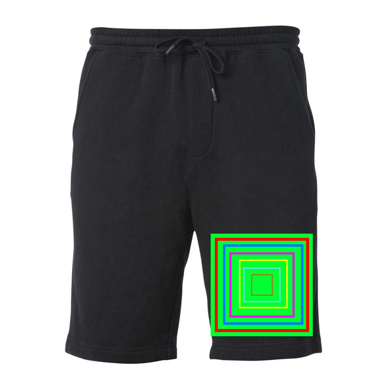 Hypnotic Squares Art Fleece Short by American choice | Artistshot