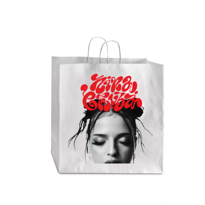 Custom Nina Chuba Glas Cover Jumbo White Paper Shopping Bag - 18 X 7 X ...