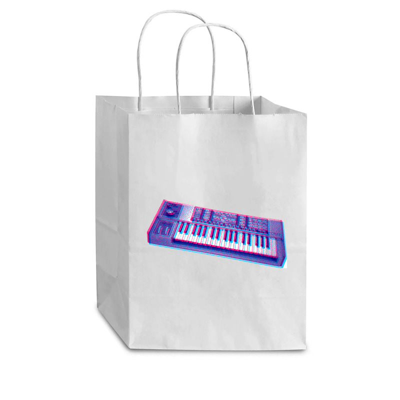 Analog Synthesizer 8bit 3d Retro Artwork Design Cub Paper Bag - 8 X 4 1/2 X 10 1/4 | Artistshot