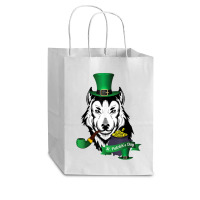 Leprechaun Hat Smoking Pipe Funny Wolf St Patricks Day Party T Shirt Cub Paper Bag - 8 X 4 1/2 X 10 1/4 | Artistshot