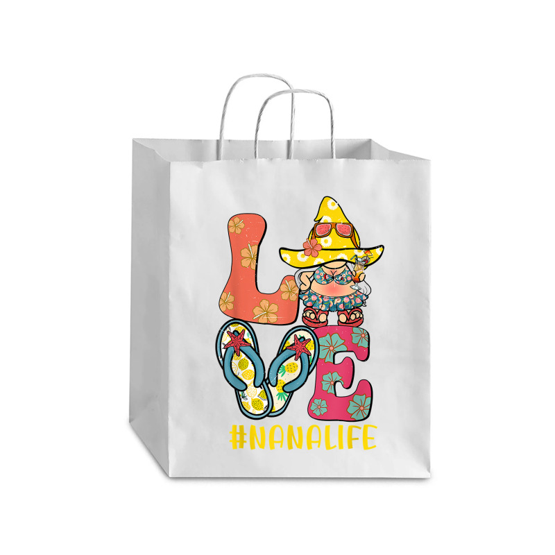 Love Nana Life Flip Flops Hippie Pineapple Summer Hawaii T Shirt Debie Paper Bag - 10 X 5 X 13 | Artistshot