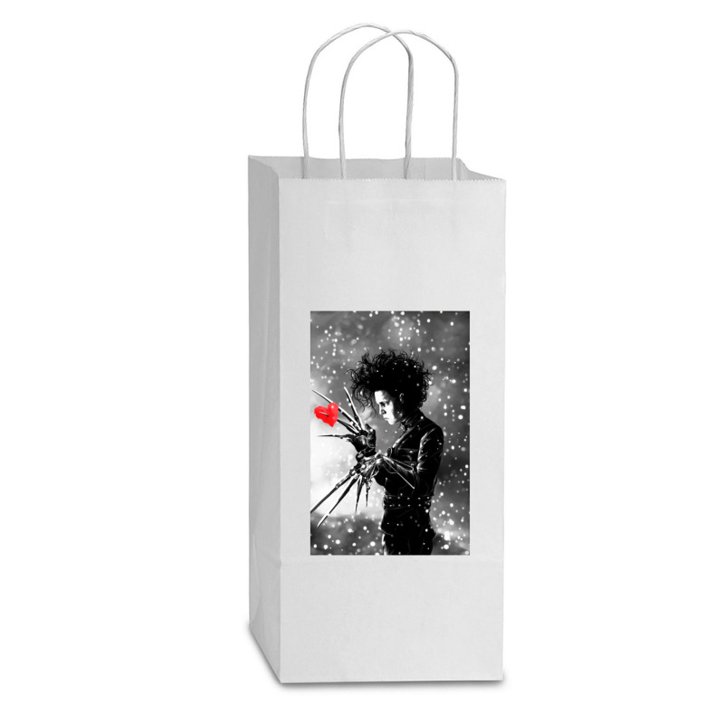 Paper Hearts Double Wine Paper Bag - 6 1/2 X 3 1/2 X 12 3/8 | Artistshot