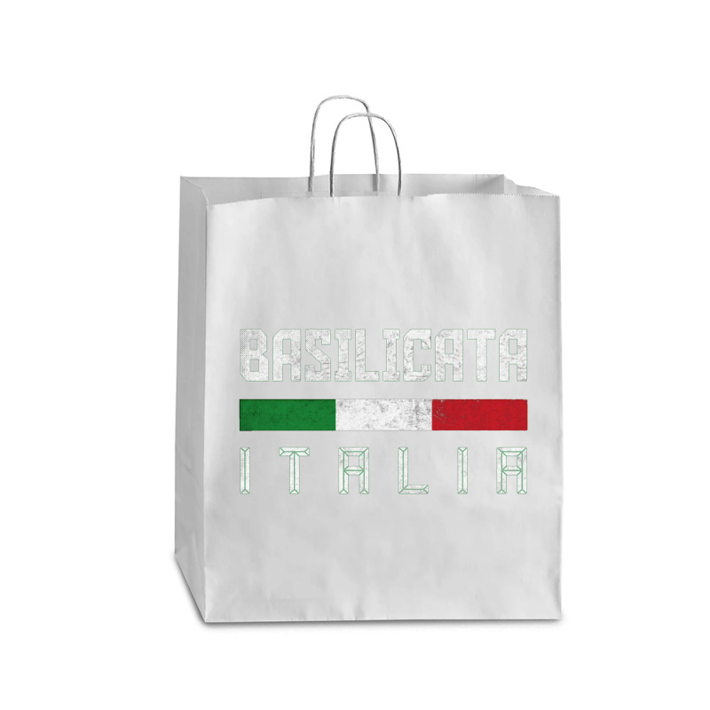 Basilicata Italia Italy Typography Design Queen Paper Bag - 16 X 6 X 19 1/4 | Artistshot