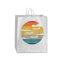 F 22 Raptor Silhouette Retro Sunset Airplanes In Clouds F22 T Shirt Queen Paper Bag - 16 X 6 X 19 1/4 | Artistshot