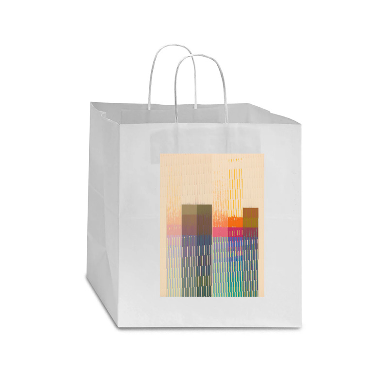 Aesthetic Vector Skyline Graphic Design Star Paper Bag - 13 X 7 X 13 | Artistshot