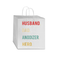 Husband Dad Anodizer Hero Christmas Day Birthday Gift Shirt Star Paper Bag - 13 X 7 X 13 | Artistshot