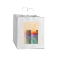 Aesthetic Vector Skyline Graphic Design Take Out Paper Bag - 14 X 10 X 15 1/2 | Artistshot