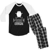 Blackcraft Funny Summon A Demon Lemon Invoking Satan Men's 3/4 Sleeve Pajama Set | Artistshot