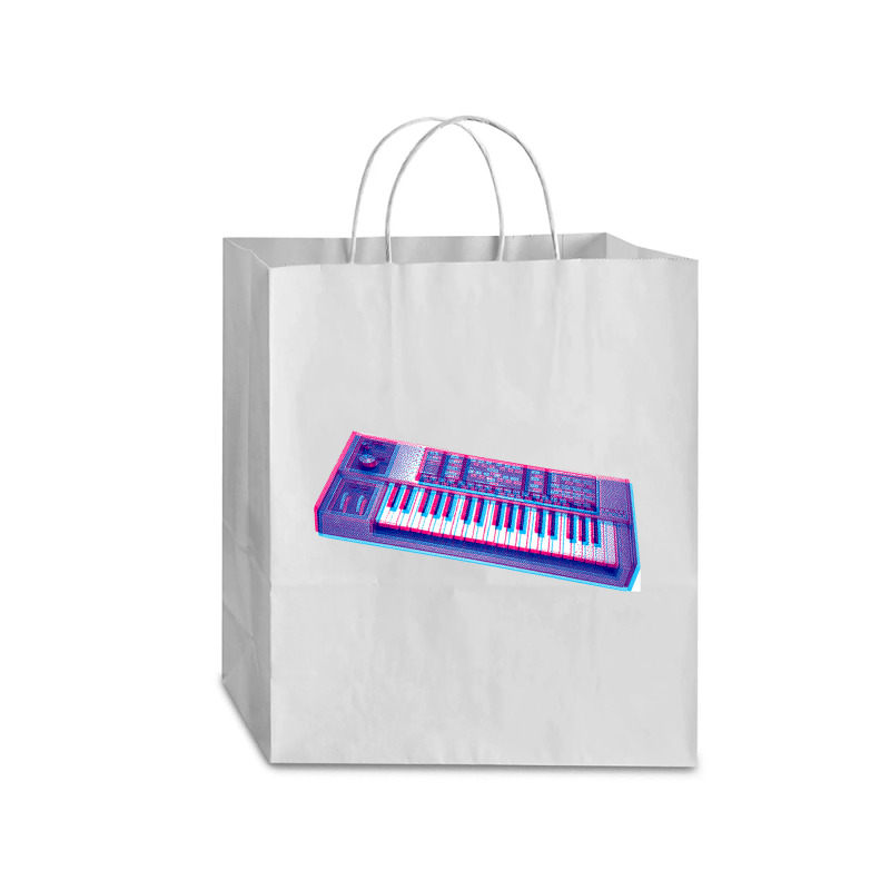 Analog Synthesizer 8bit 3d Retro Artwork Design Traveler Paper Bag -13 X 6 X 15 3/4 | Artistshot