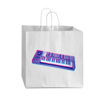 Analog Synthesizer 8bit 3d Retro Artwork Design Vogue Paper Bag - 16 X 6 X 12 | Artistshot