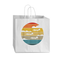 F 22 Raptor Silhouette Retro Sunset Airplanes In Clouds F22 T Shirt Vogue Paper Bag - 16 X 6 X 12 | Artistshot