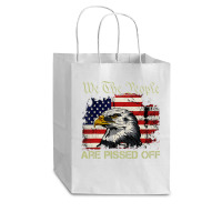 A.me.rican Flag Bald Eagle We The People Are Pissed Off T Shirt Cub Paper Bag - 8 X 4 1/2 X 10 1/4 | Artistshot