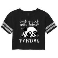 Just A Girl Who Loves Pandas Vital Scorecard Crop Tee | Artistshot