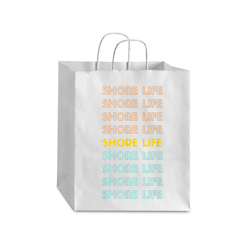 Vintage New Jersey Shore Life Beach Summer Vacation Surf T Shirt Debie Paper Bag - 10 X 5 X 13 | Artistshot