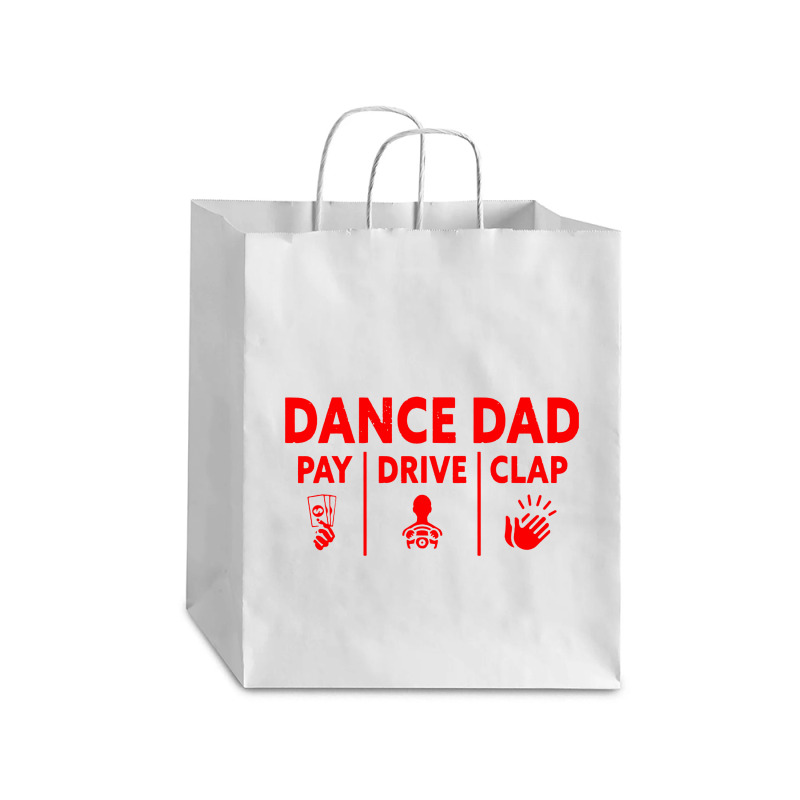 Mens Dance Dad Pay Drive Clap Debie Paper Bag - 10 X 5 X 13 | Artistshot