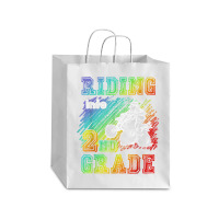 Riding Into 2nd Grade Atv Quad Rider Boy Funny T Shirt Debie Paper Bag - 10 X 5 X 13 | Artistshot