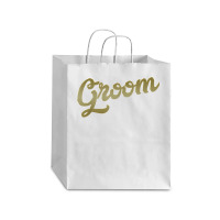 Best Groom Shirt Wedding Party & Bachelor Party, Faux Gold Debie Paper Bag - 10 X 5 X 13 | Artistshot