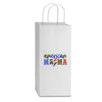 American Mama Thunderbolt Double Wine Paper Bag - 6 1/2 X 3 1/2 X 12 3/8 | Artistshot