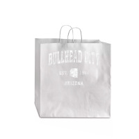 Bullhead City Arizona Az Vintage Athletic Sports Design T Shirt Jumbo Paper Bag - 18 X 7 X 18 3/4 | Artistshot