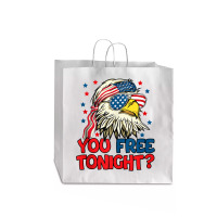 You Free Tonight Bald Eagle Mullet American Flag 4th Of July Tank Top Jumbo Paper Bag - 18 X 7 X 18 3/4 | Artistshot