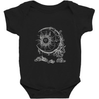 Bohemian Aesthetic Moon Sun Astrology Science Astronomy Baby Bodysuit | Artistshot