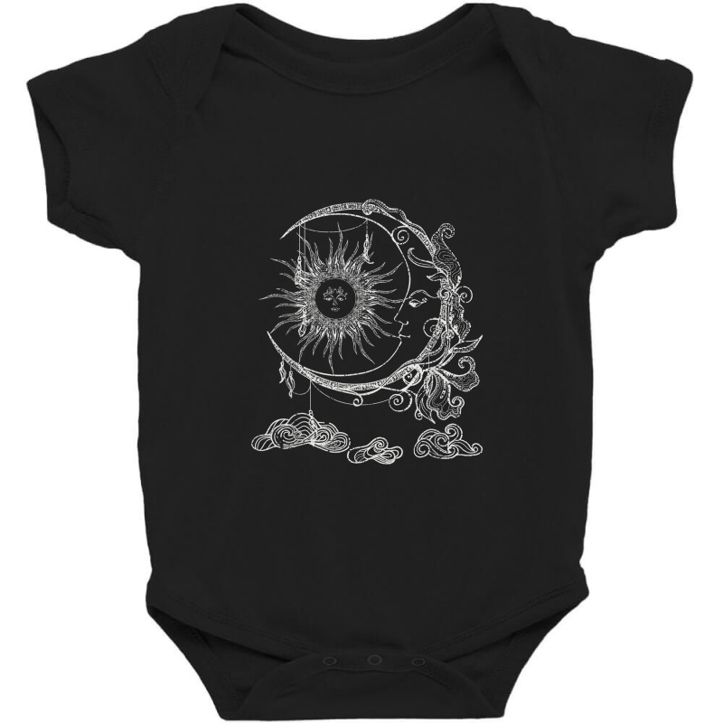 Bohemian Aesthetic Moon Sun Astrology Science Astronomy Baby Bodysuit by Yuh2105 | Artistshot