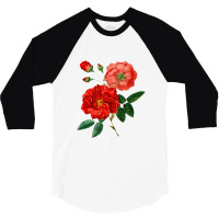 Red Rose Perfect 3/4 Sleeve Shirt | Artistshot