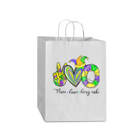 Peace Love King Cake Mardi Gras Men Women Kids Mart Paper Bag -13 X 7 X 17 | Artistshot