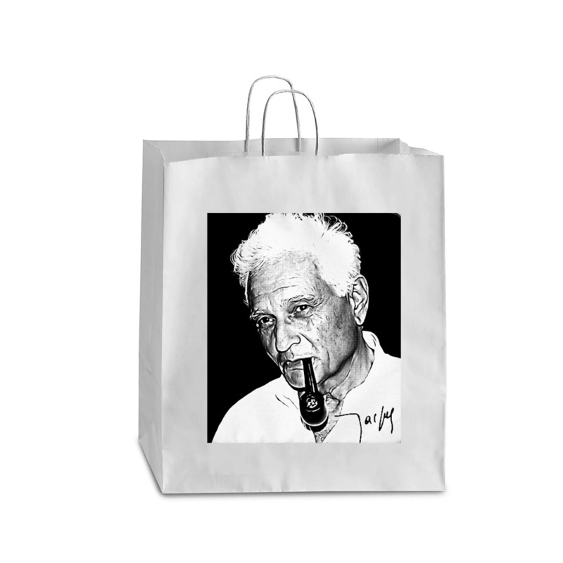 Jacques Derrida Philosopher Fan Art Design Queen Paper Bag - 16 X 6 X 19 1/4 | Artistshot