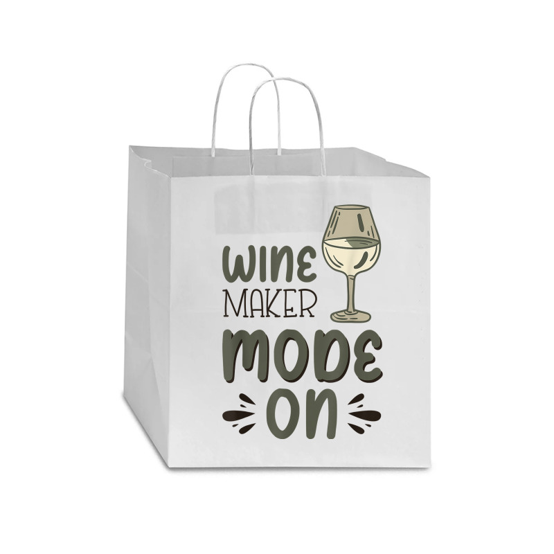 Winemaker Mode On T Shirt Star Paper Bag - 13 X 7 X 13 | Artistshot