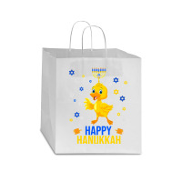 Duck Quack Funny Hanukkah Chanukah Duck Jewish Hebrew Menorah Candles Star Paper Bag - 13 X 7 X 13 | Artistshot