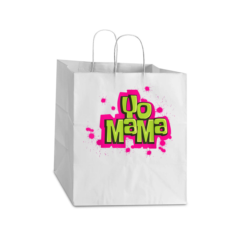 Yo Mama Hiphop Rap Funny Joke Hip Hop Rapper T Shirt Take Out Paper Bag - 14 X 10 X 15 1/2 | Artistshot