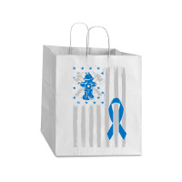 Firefighter Fireman Diabetes Awareness Diabetes Type 1 Gift 54 Firefig Take Out Paper Bag - 14 X 10 X 15 1/2 | Artistshot