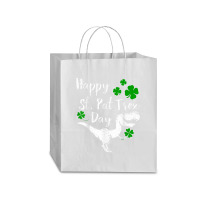 Happy St. Pat Trex Day Dinosaur St. Patrick's Day Traveler Paper Bag -13 X 6 X 15 3/4 | Artistshot