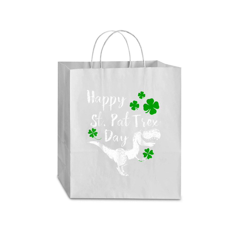 Happy St. Pat Trex Day Dinosaur St. Patrick's Day Traveler Paper Bag -13 X 6 X 15 3/4 | Artistshot