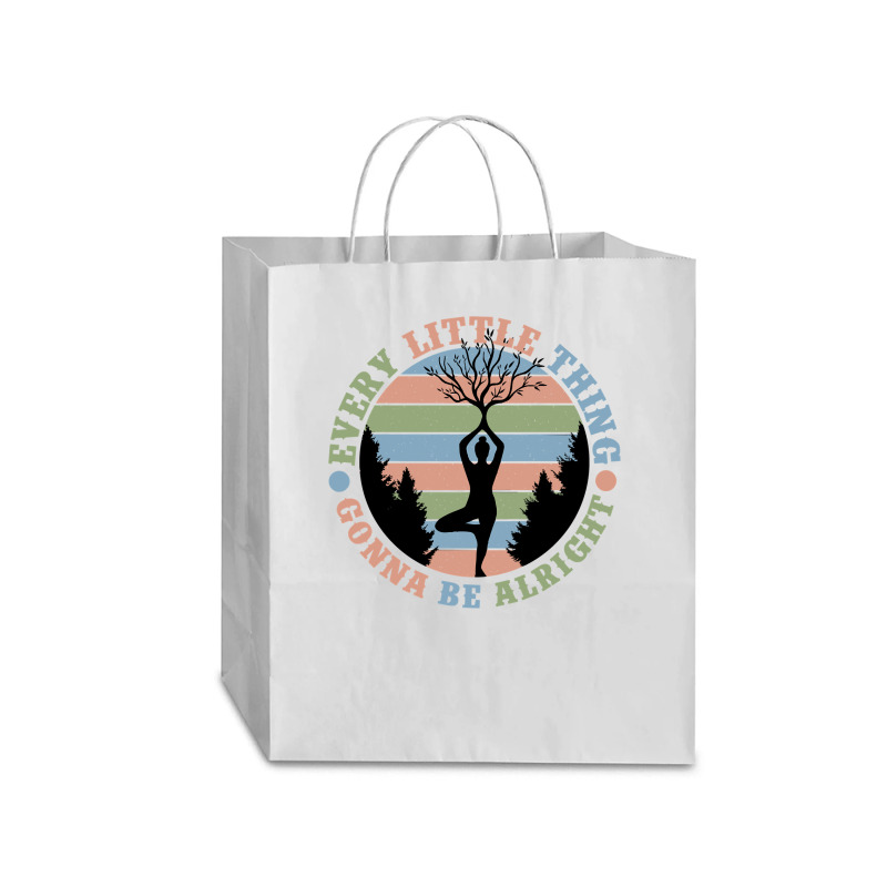 Yoga Fitness Zenevery Little Thing Gonna Be Alright Spiritual And Mind Traveler Paper Bag -13 X 6 X 15 3/4 | Artistshot