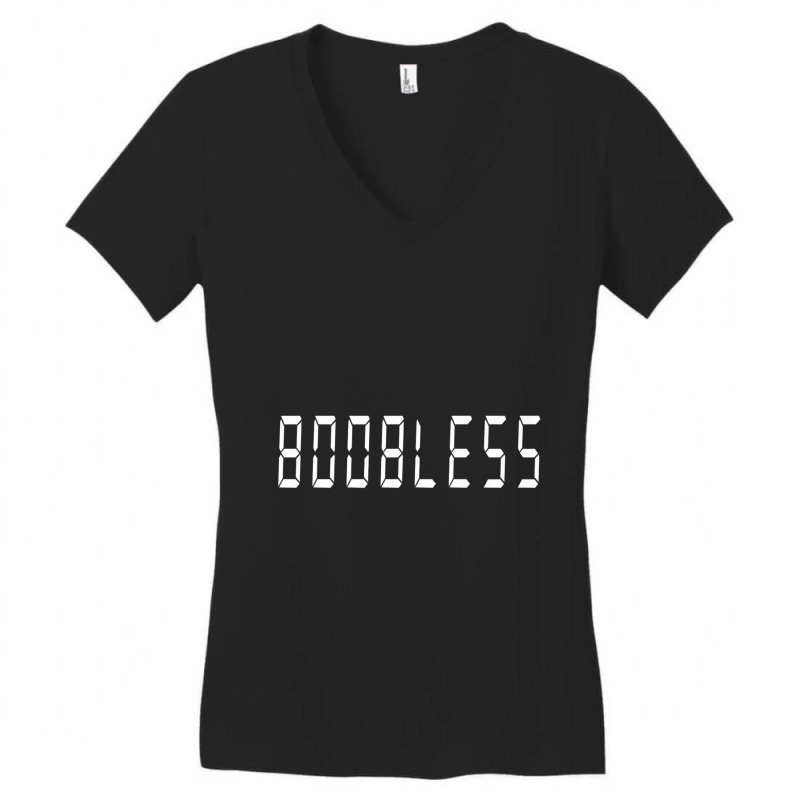 Boobless Vintage Calculator Nostalgic Stem Women's V-Neck T-Shirt by Yuh2105 | Artistshot