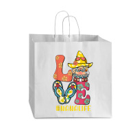 Love Nana Life Flip Flops Hippie Pineapple Summer Hawaii T Shirt Vogue Paper Bag - 16 X 6 X 12 | Artistshot