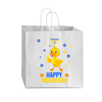 Duck Quack Funny Hanukkah Chanukah Duck Jewish Hebrew Menorah Candles Vogue Paper Bag - 16 X 6 X 12 | Artistshot