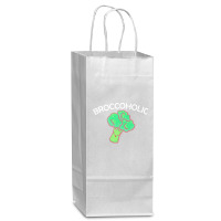 Vegan T  Shirt Broccoholic Gift Plants Vegan Saying T  Shirt Wine Paper Bag - 5 1/2 X 3 1/4 X 13 | Artistshot