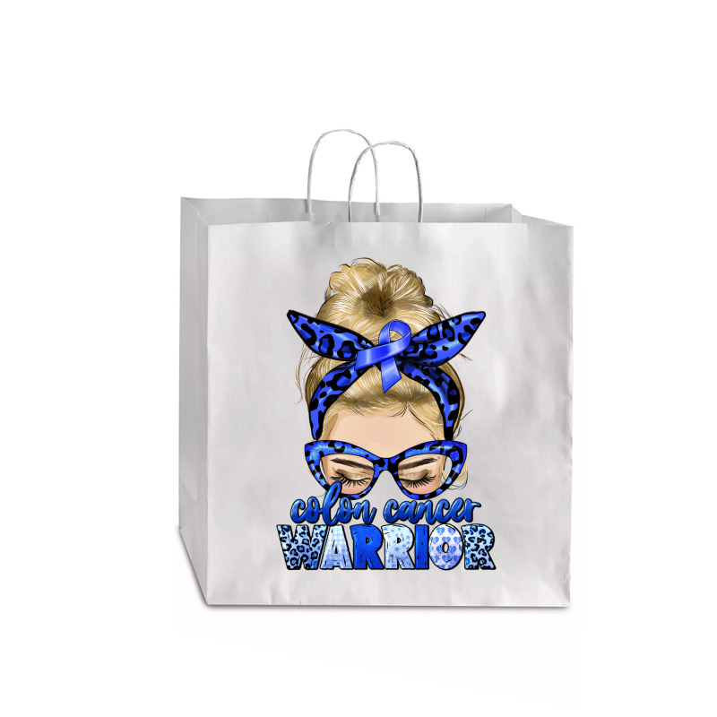 Colon Cancer Warrior Blonde Messy Bun Jumbo Paper Bag - 18 X 7 X 18 3/4 | Artistshot