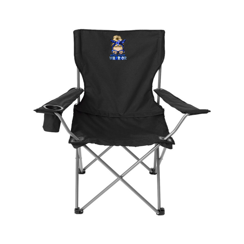 Colon Cancer Warrior Blonde Messy Bun Camping Chair | Artistshot