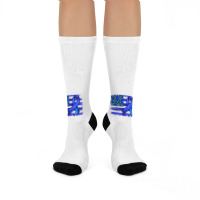 Colon Cancer Color  American Cancer Flag Crew Socks | Artistshot