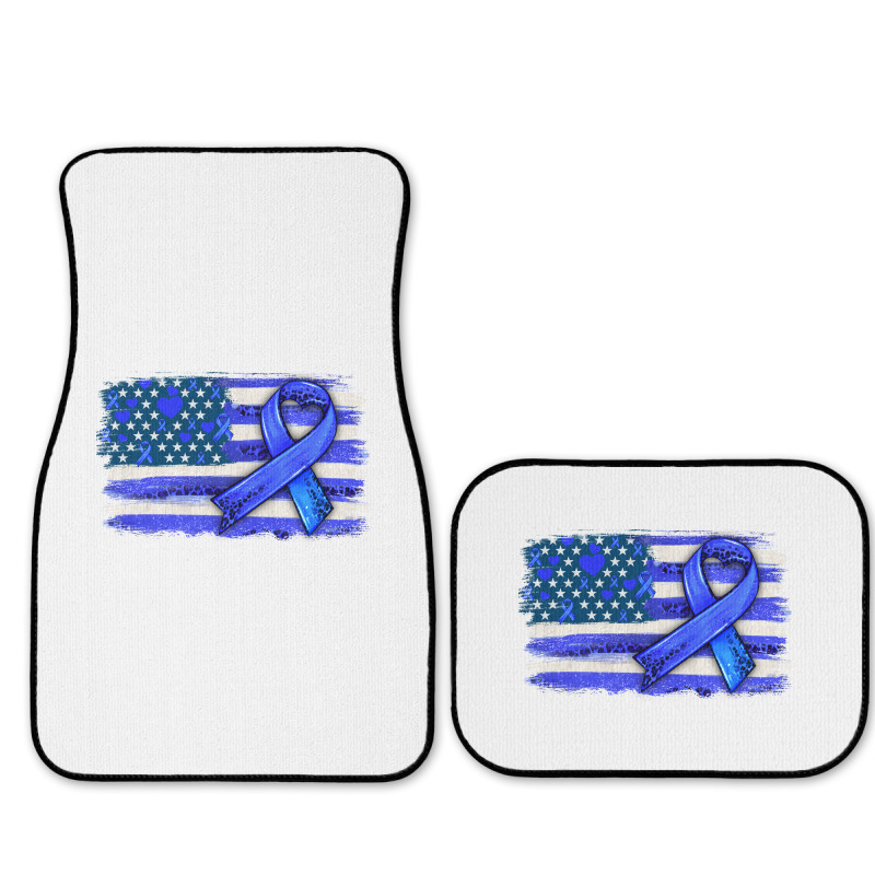 Colon Cancer Color  American Cancer Flag Full Set Car Mats | Artistshot