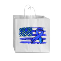 Colon Cancer Color  American Cancer Flag Vogue Paper Bag - 16 X 6 X 12 | Artistshot