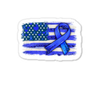 Colon Cancer Color  American Cancer Flag Sticker | Artistshot